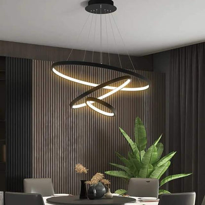 suspension TRIPLE CERCLES noire