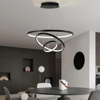 suspension TRIPLE CERCLES noire